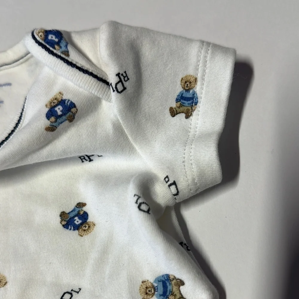 Ralph Lauren White Bodysuit with Soft Stretchy Fabric